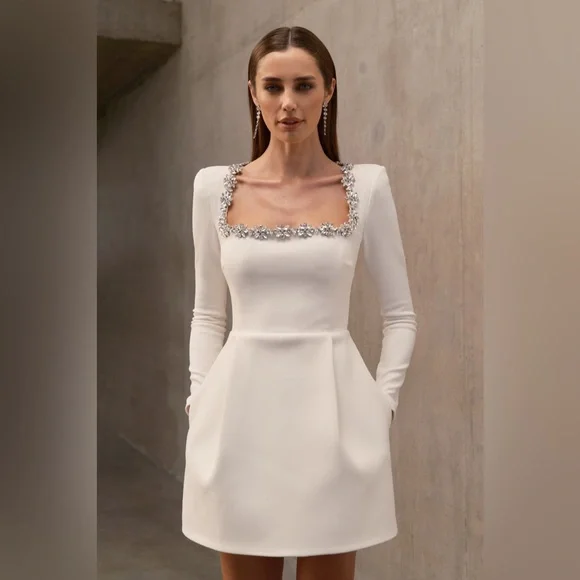 Nadine Merabi Kimberly White Dress - Picture 2 of 13